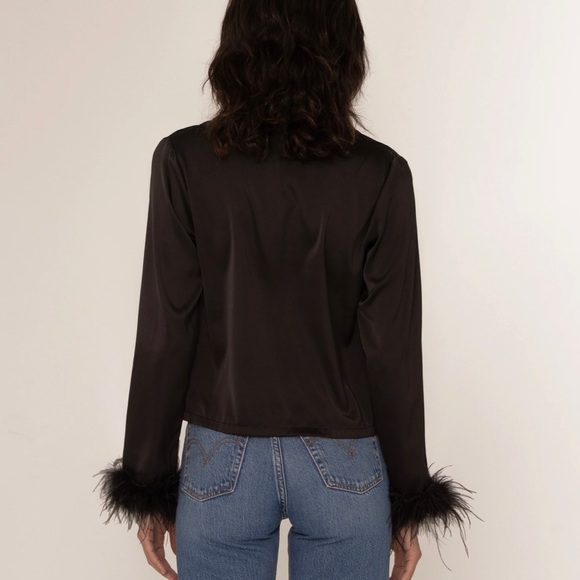 Feather satin shirt - Picture 4 of 5